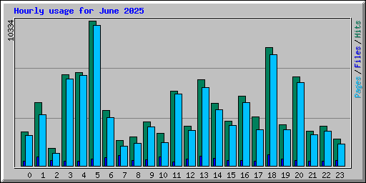 Hourly usage for June 2025